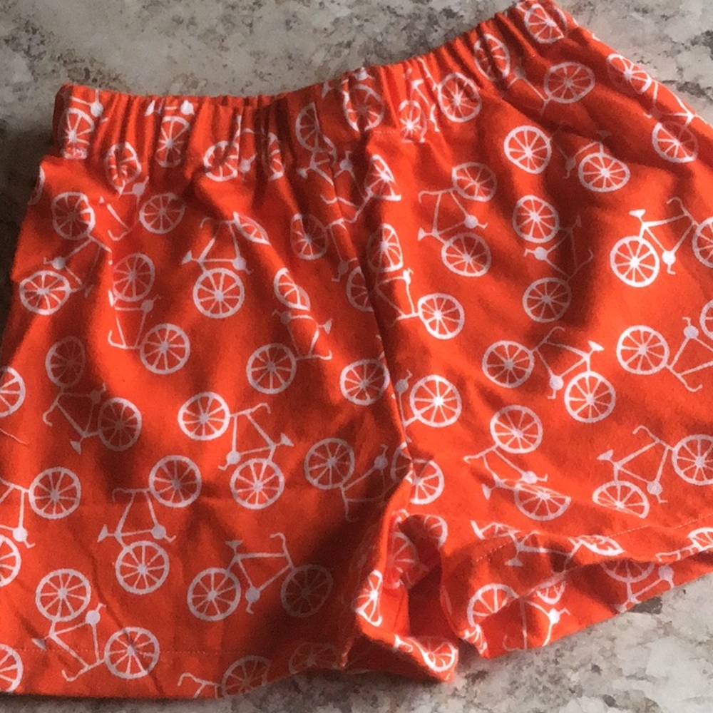 Orange white bicycle Cycling boys sleep shorts 4T